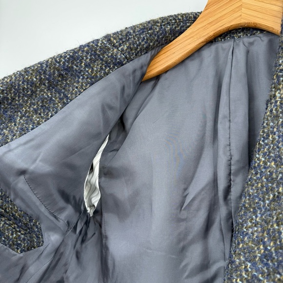 BLK DNM Tweed Double Breasted Wool Blend Blazer Size S - Picture 8 of 11